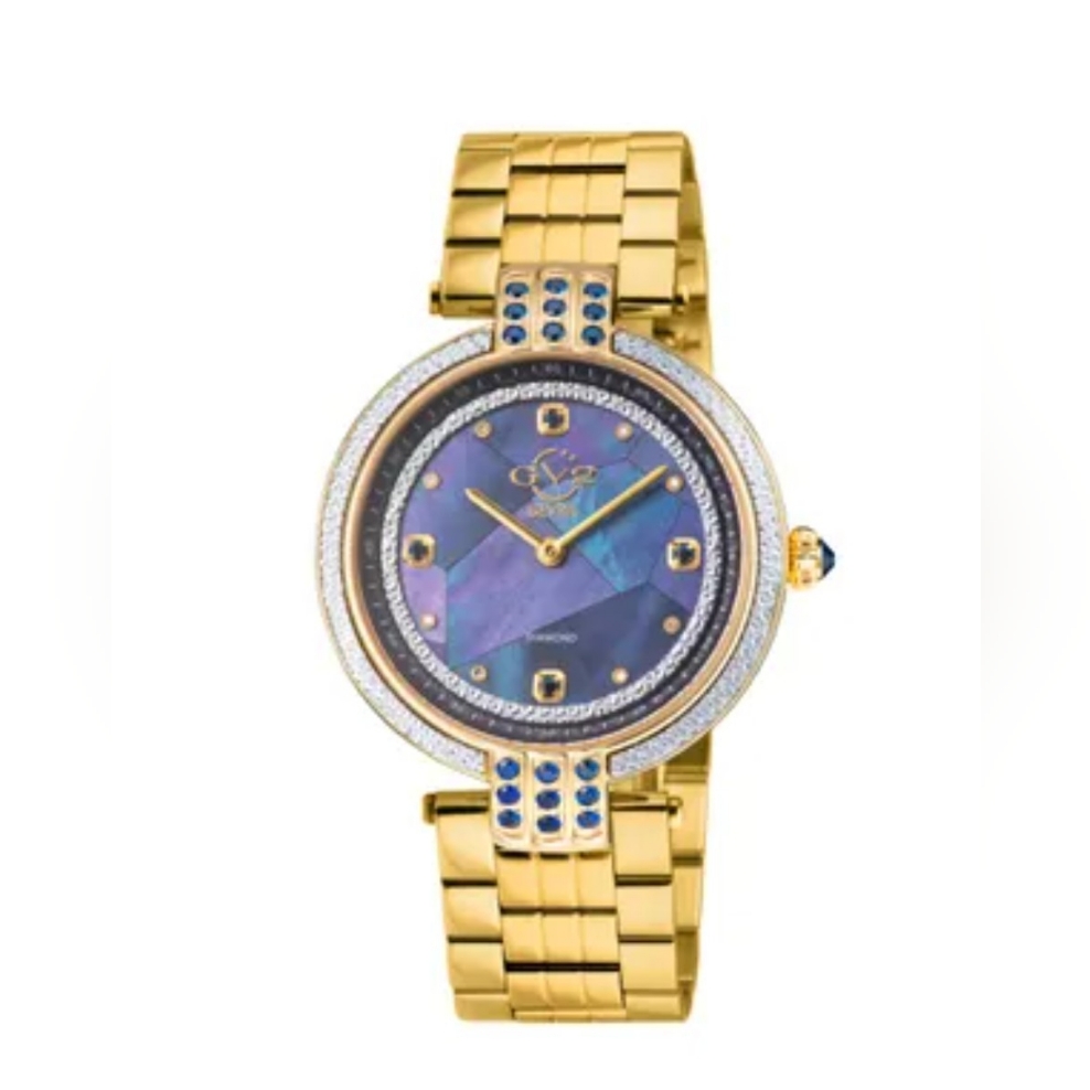 Gv2 By Gevril Matera Diamond Mother Of Pearl Dial Ladies Watch